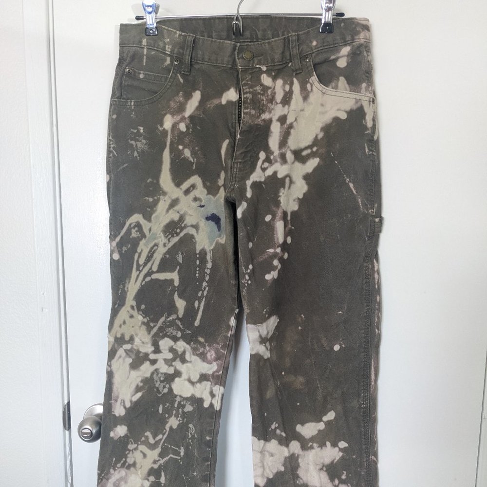 bleach splattered cargo dickies
